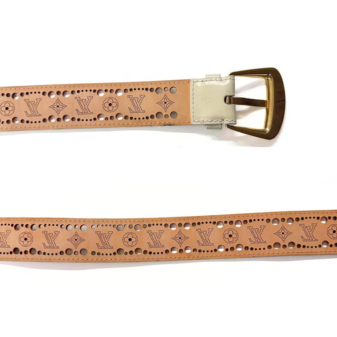 ぬ ルイヴィトン サンチュール フェニックス ベルト パンチング85/34