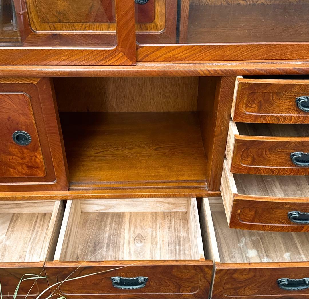 タンス 和風 茶箪笥 国産 茶ダンス 日本製 和茶棚 完成品 リビングボード