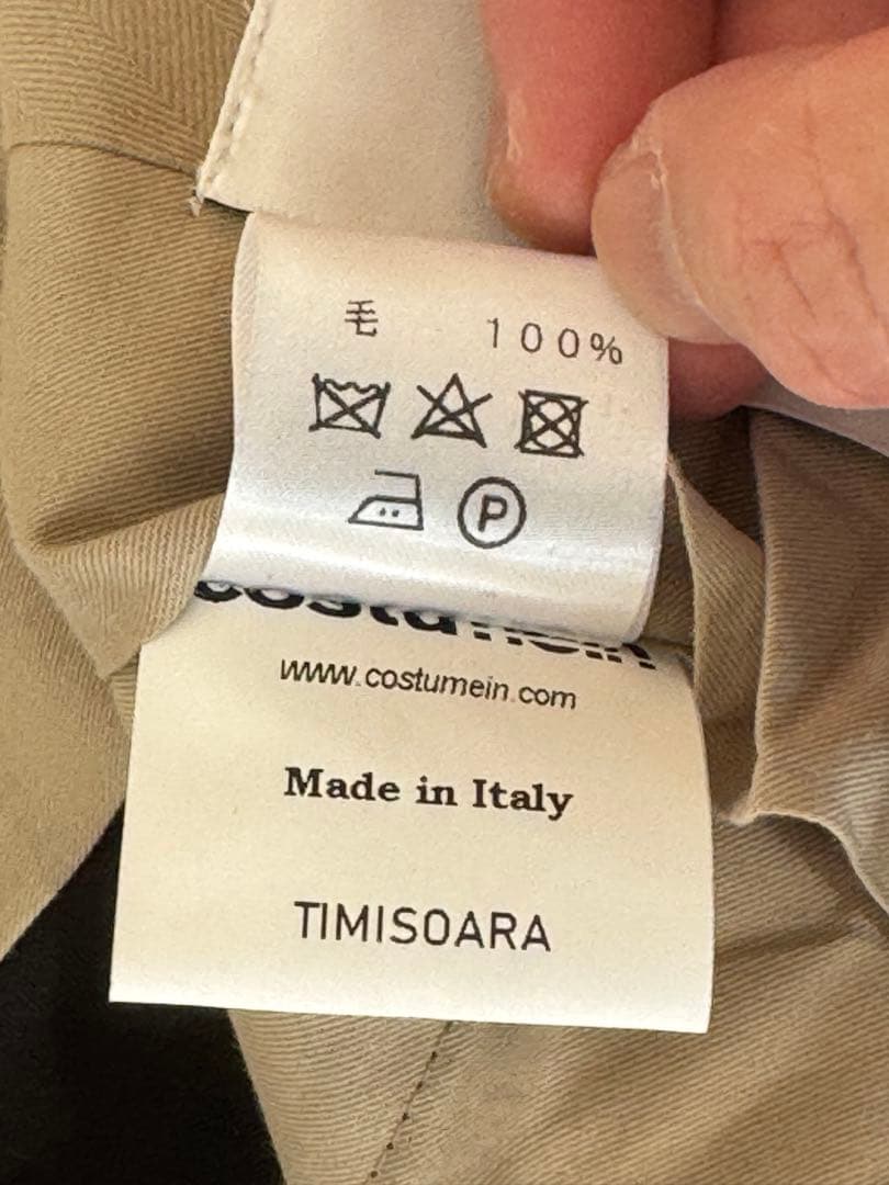 新品未使用　costumeinコストメイン　イタリア製　黒ブラック　ウール100
