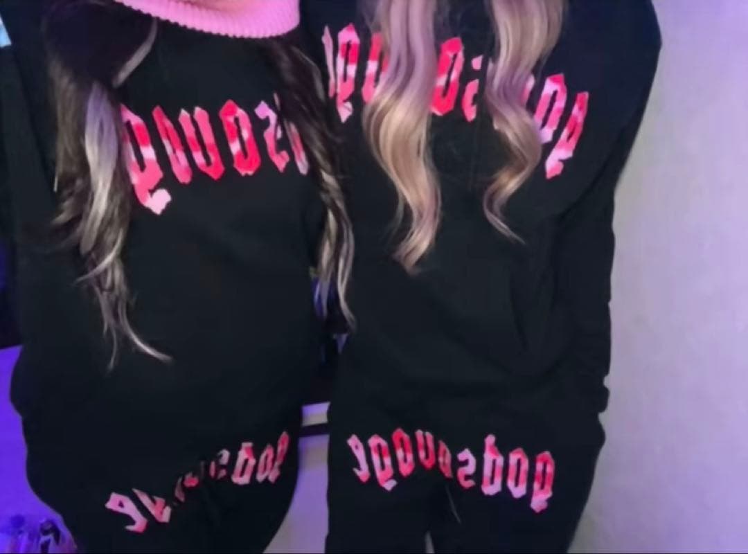 godsvavage ブラック パーカー セットアップ