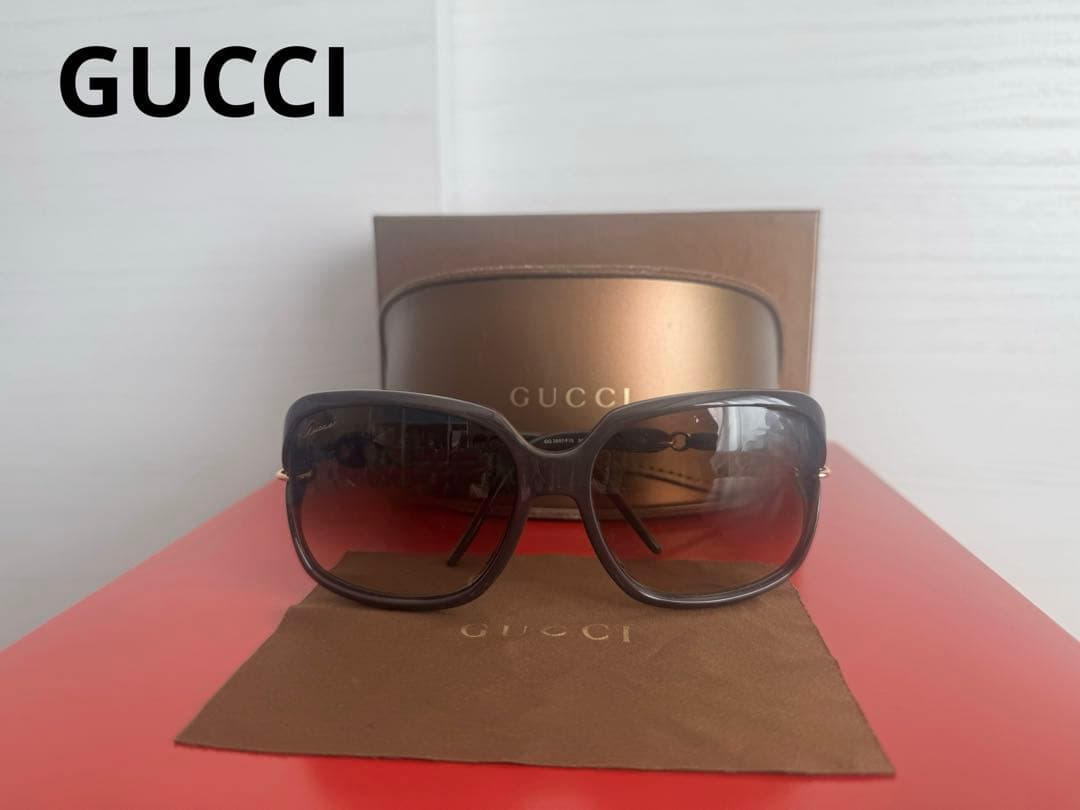 GUCCI サングラス　ダークブラウン 大きめ