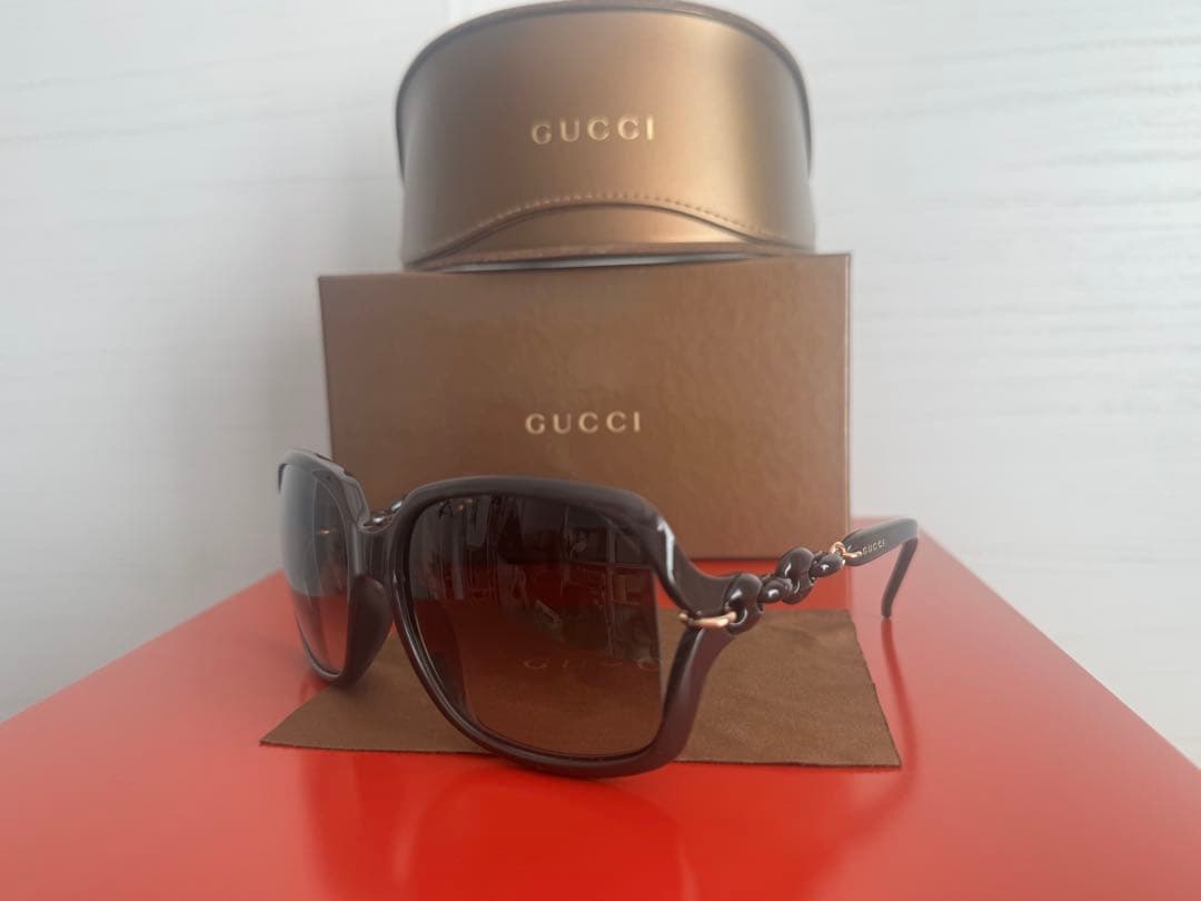GUCCI サングラス　ダークブラウン 大きめ