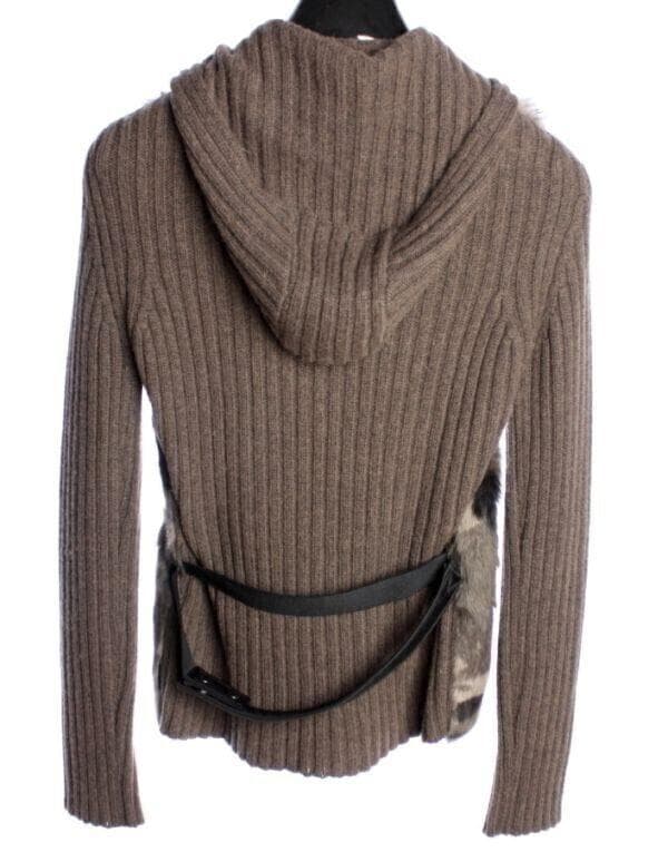 モンクレール ラビットファー × ニット パーカー　MONCLER