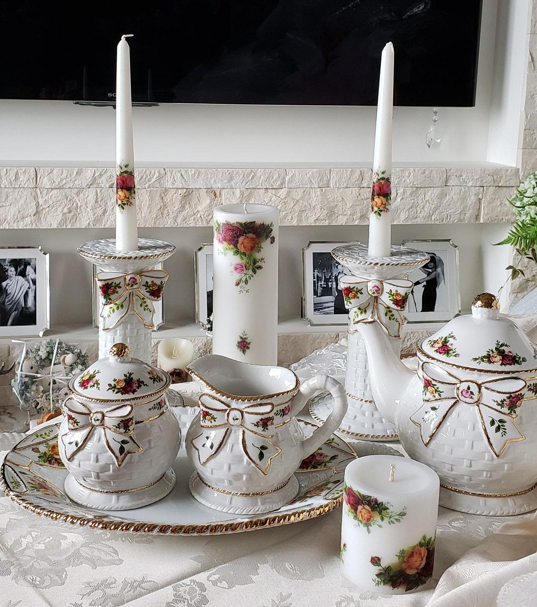 ロイヤルアルバート C オールドカントリーローズ キャンドル クリスマス