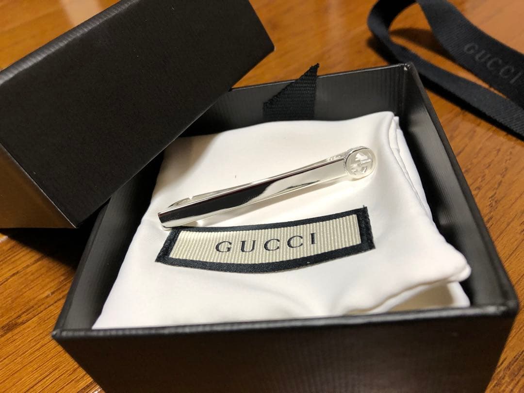 GUCCI グッチ インターロッキングG シルバー ネクタイバー