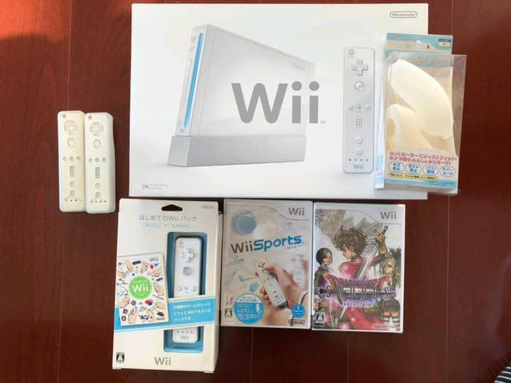 【全て新品未開封】Wii 本体セット ソフト2本 他付属品