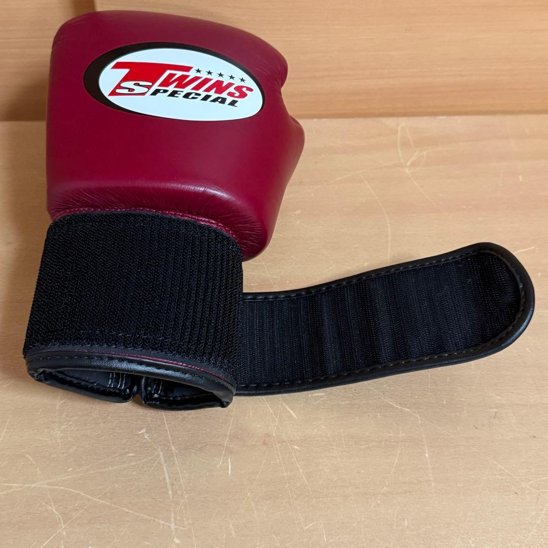 【美品】TWINS ツインズ ボクシング グローブ 8oz 本革 ワインレッド