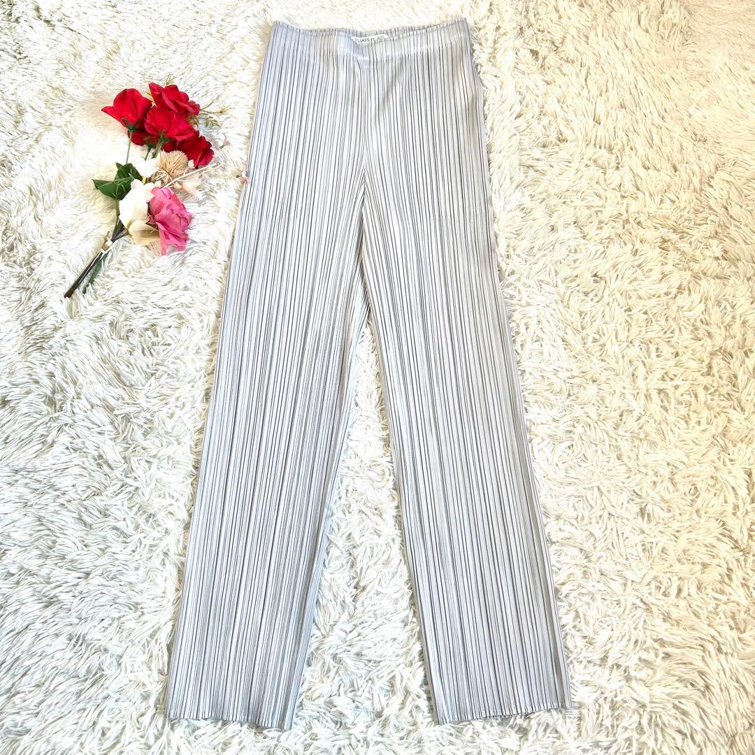 【美品】プリーツプリーズ BASICS 最新モデル ポケット プリーツパンツ 3