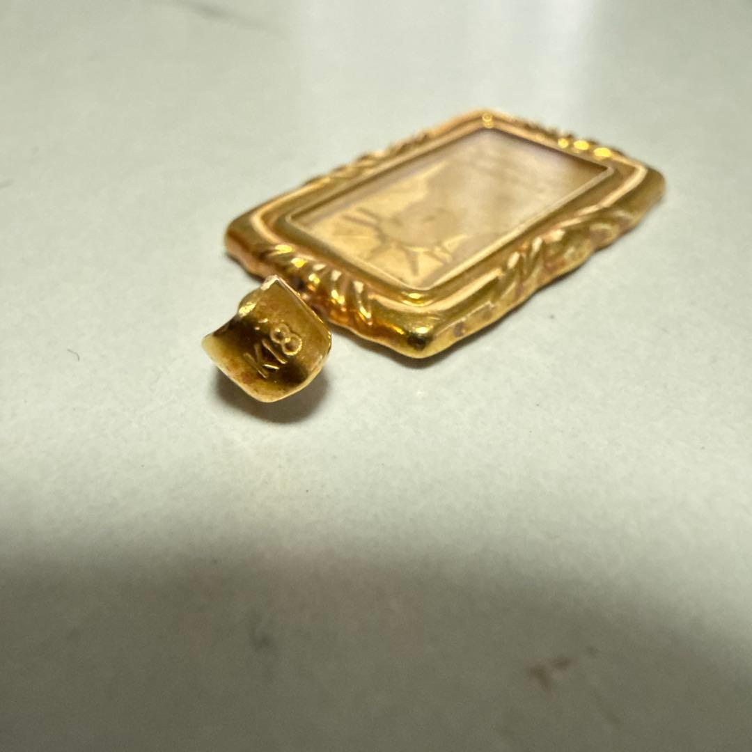 リバティミニバー チャーム 1g 18k 18金　ゴールド