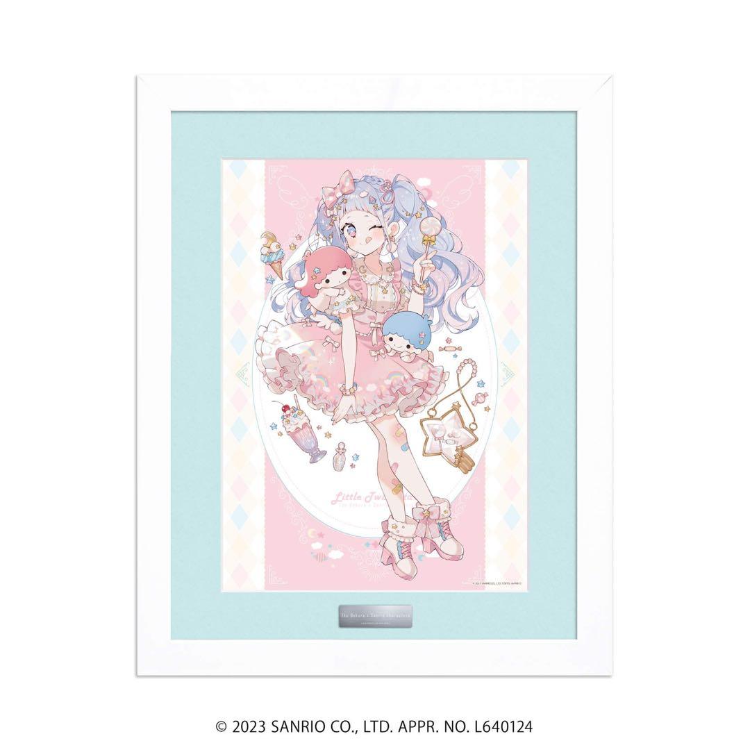新品未使用　上倉エク　サンリオ　リトルツインスターズ　キキララ　高精細複製原画