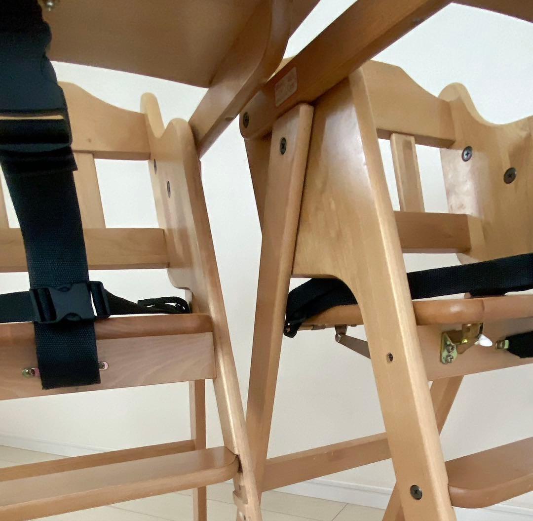 澤田木工所 タンスのゲン ベビーチェア 折りたたみ ハイチェア　2脚セット