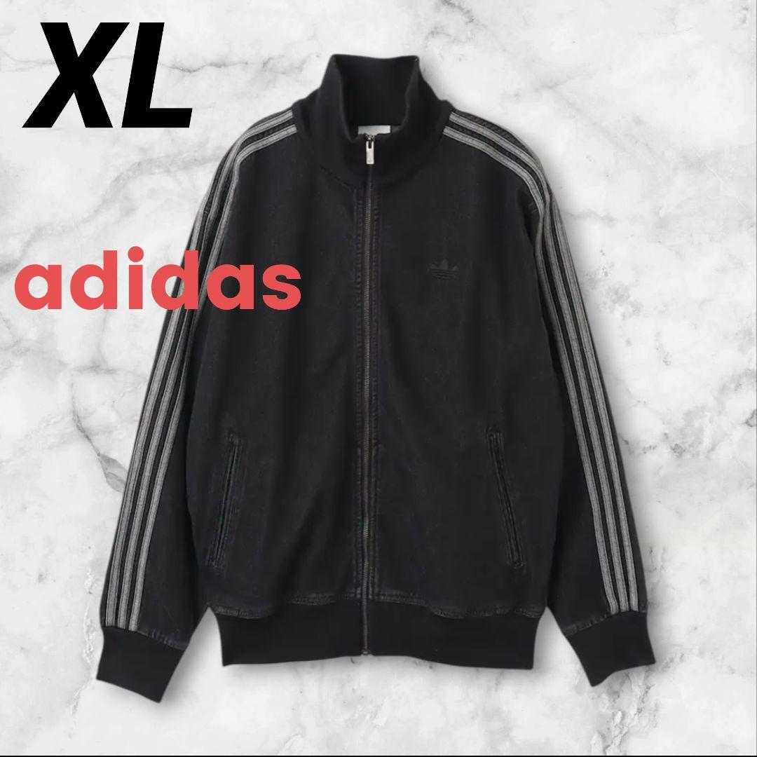 XL アディダス adidas デニム トラック ジャケットファイアーバード黒