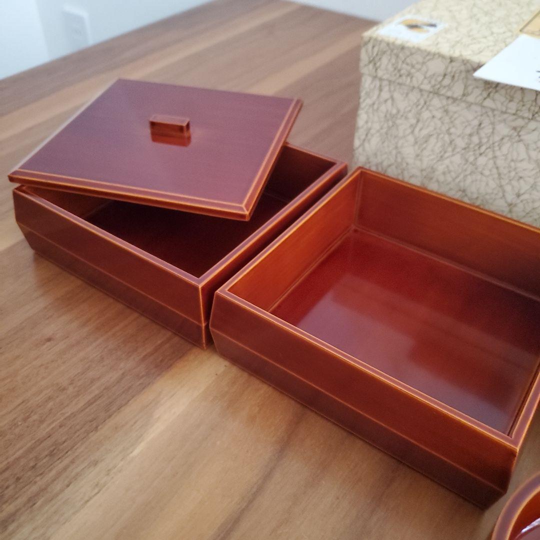 未使用★飛騨春慶塗 漆塗り 円形容器 箱付き