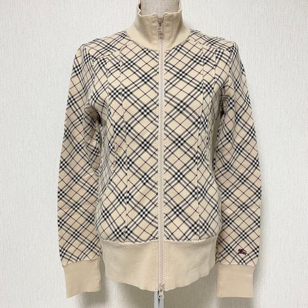 バーバリー ノバチェック ブルゾン ジャケット ロゴ 38 M スウェット