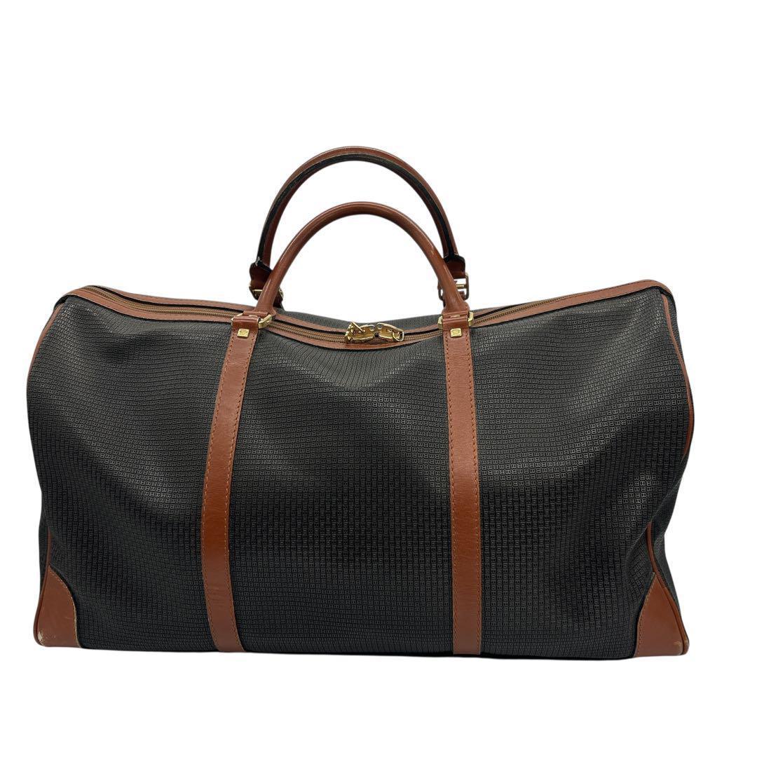 【美品】バリー ボストンバッグ 大容量 旅行カバン ビジネス 出張 黒×茶