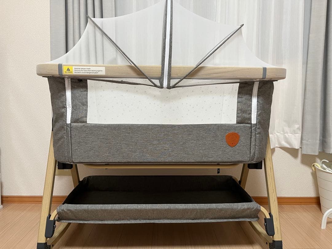 HZDMJベビーベッド グレー(直接引き取り可能)