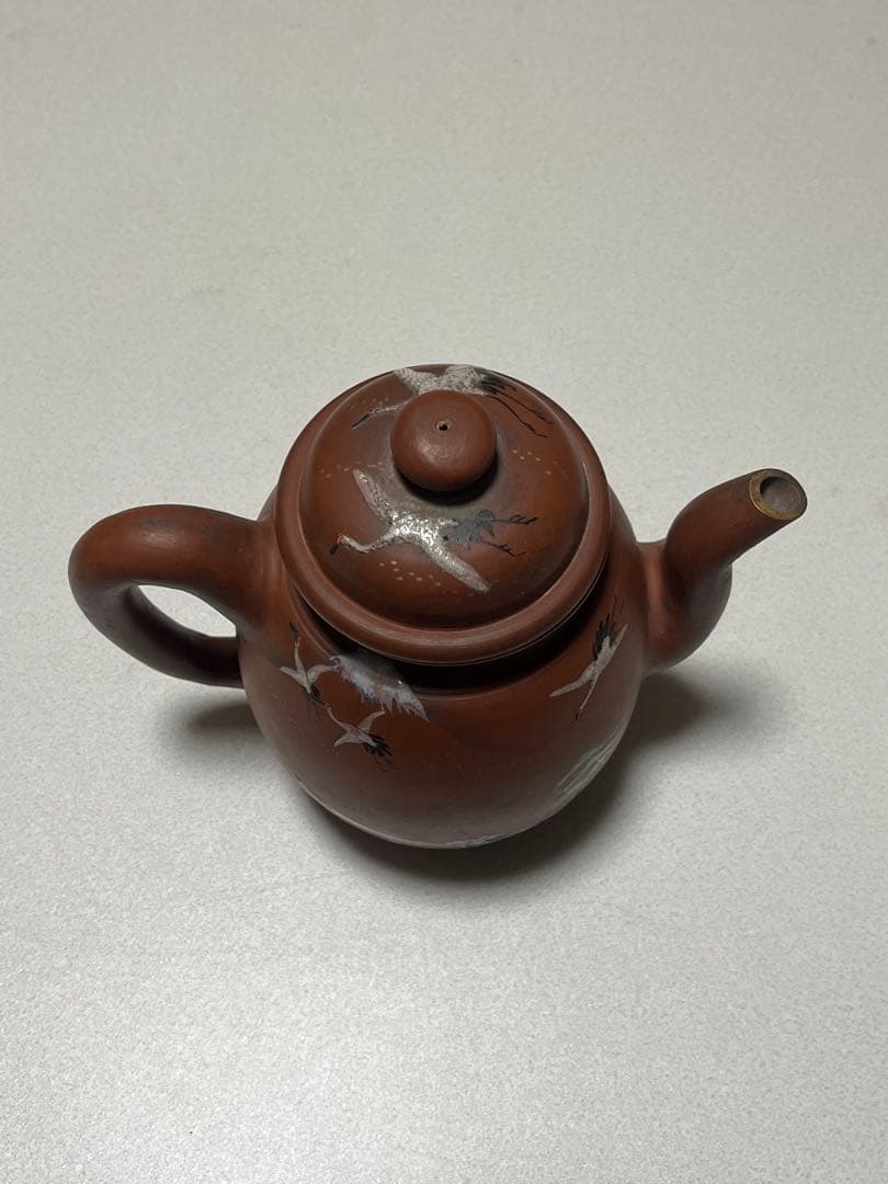 急須　ポット　茶器　常滑焼　雪香　朱泥