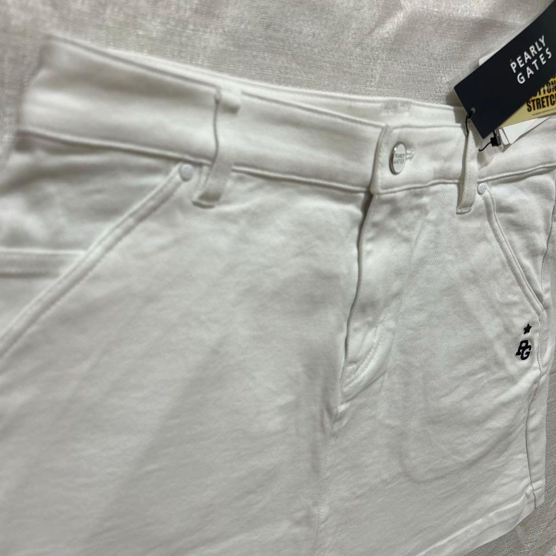 パーリーゲイツ ☆新品タグ付き☆レディースsize２パワフルコットンストレッチ白