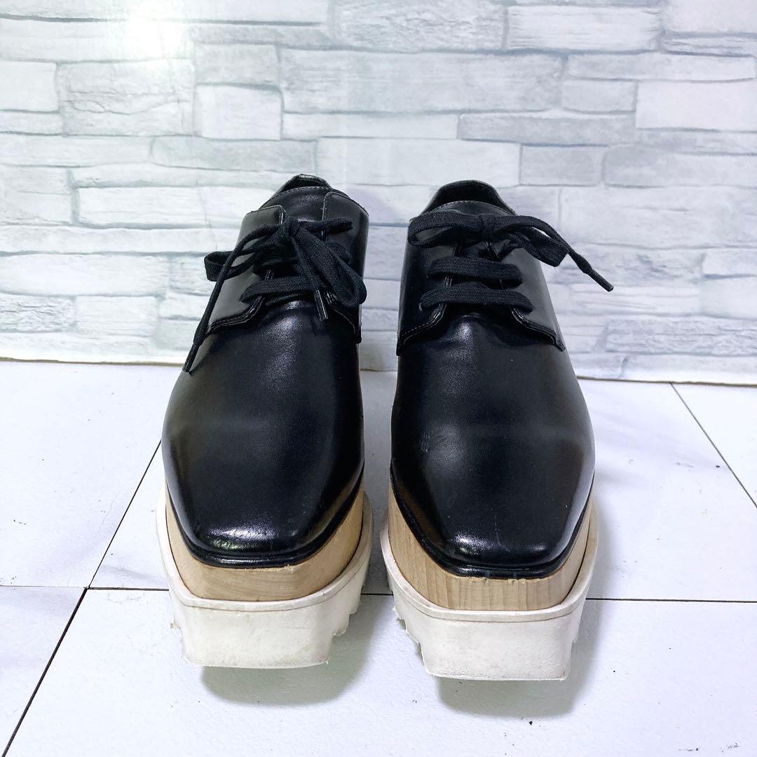 ステラマッカートニー エリス 厚底 プラットフォーム ブラック 黒 23 36