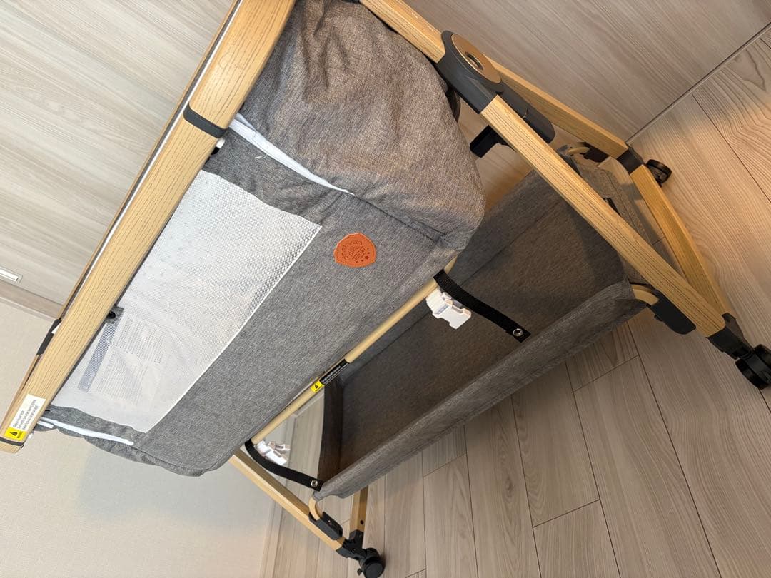 【美品】2023年購入　HZDMJベビーベッド グレー