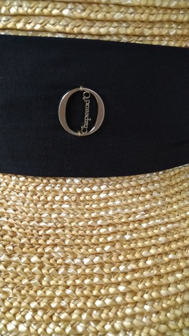 試着のみ　シャポードオーChapeaud'O ストローハット カサブランカ　黒