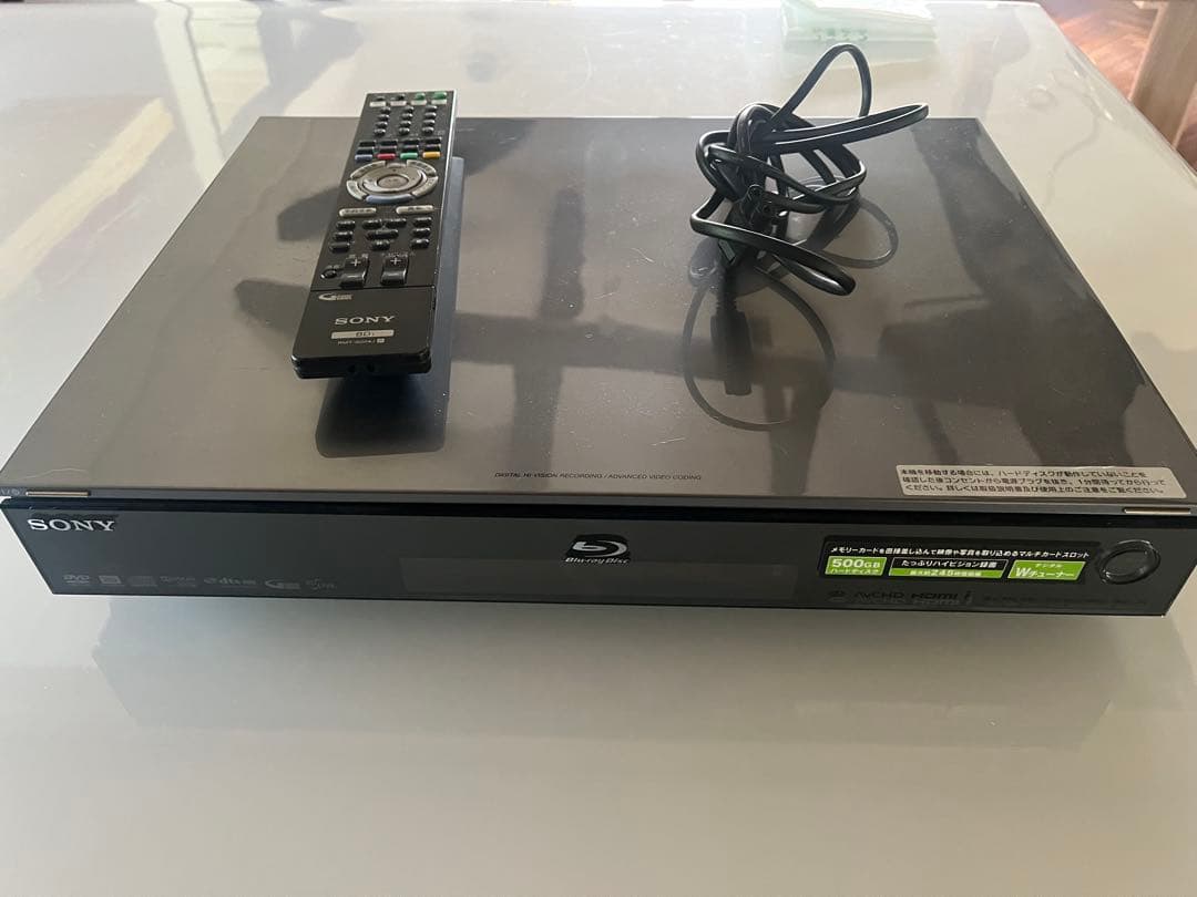 完動品 SONY 2チューナーブルーレイレコーダー 500GB BDZ-L95