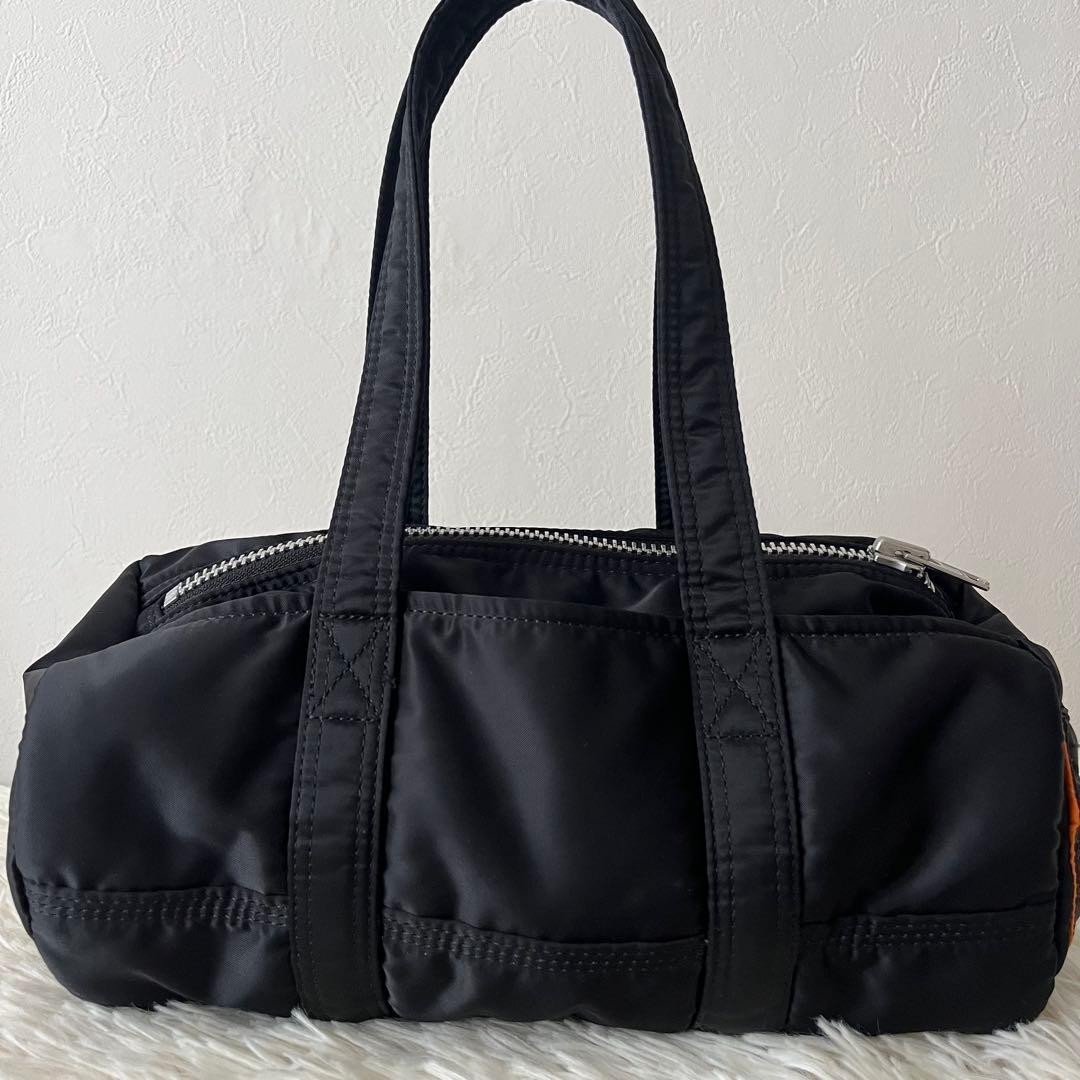 極美品 PORTER タンカー ブラック ドラムバッグ ボストンバッグ
