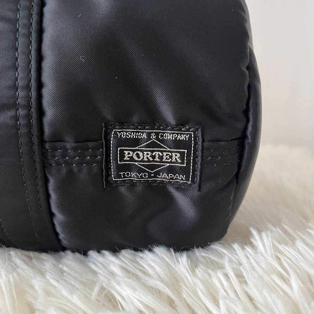 極美品 PORTER タンカー ブラック ドラムバッグ ボストンバッグ