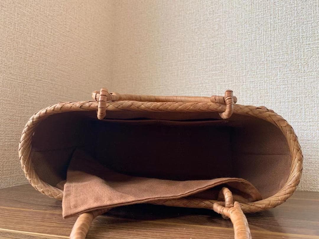 山葡萄　山葡萄籠バッグ　手作り　山葡萄かごバッグ　二重編み　内布あり