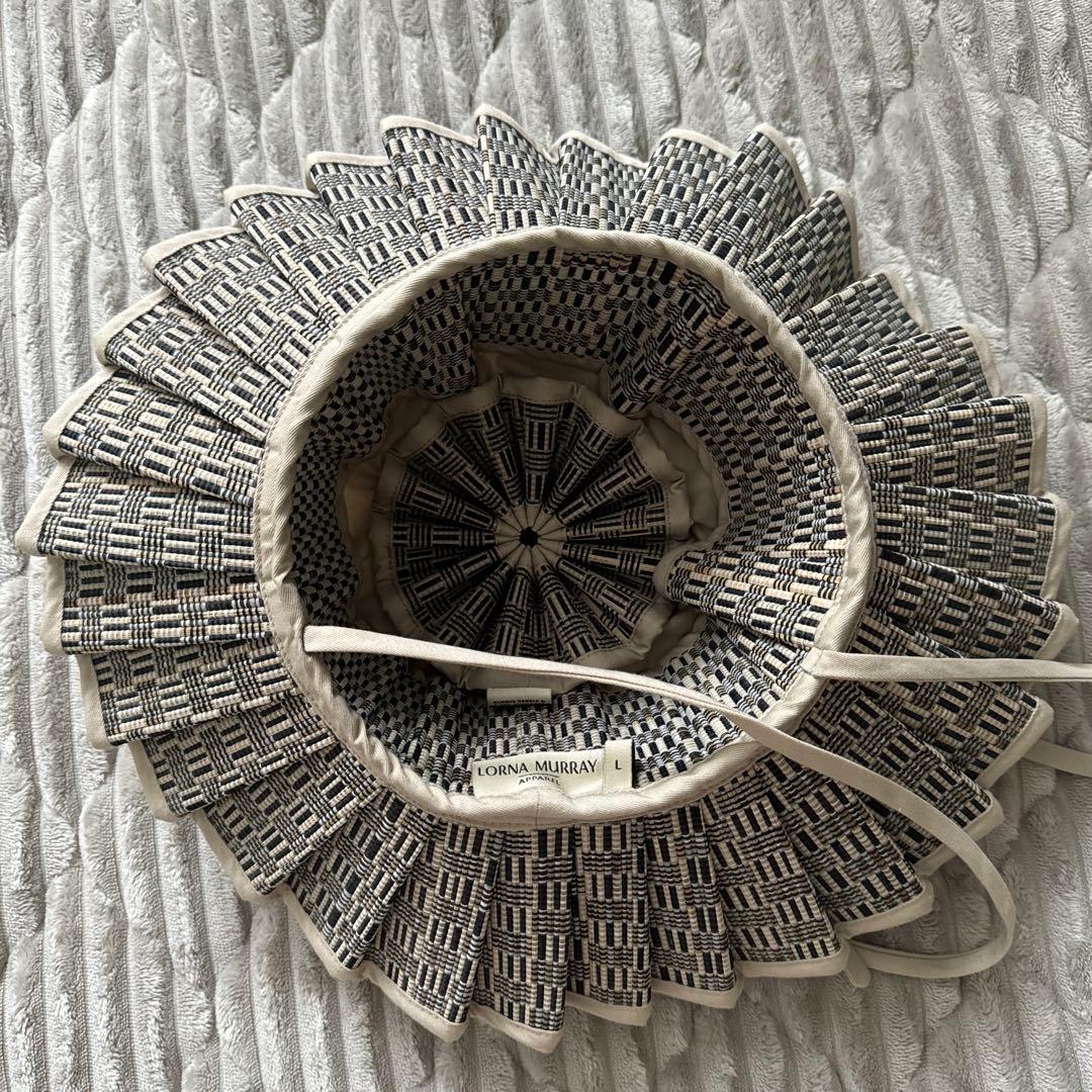 定価¥22000 LORNA MURRAY ブラックとホワイトのチェック柄