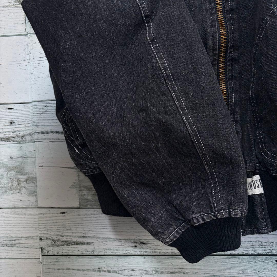 ☆希少☆ピンクハウス　MA-1中綿ジャケットブルゾン　バッグプリント　デニム