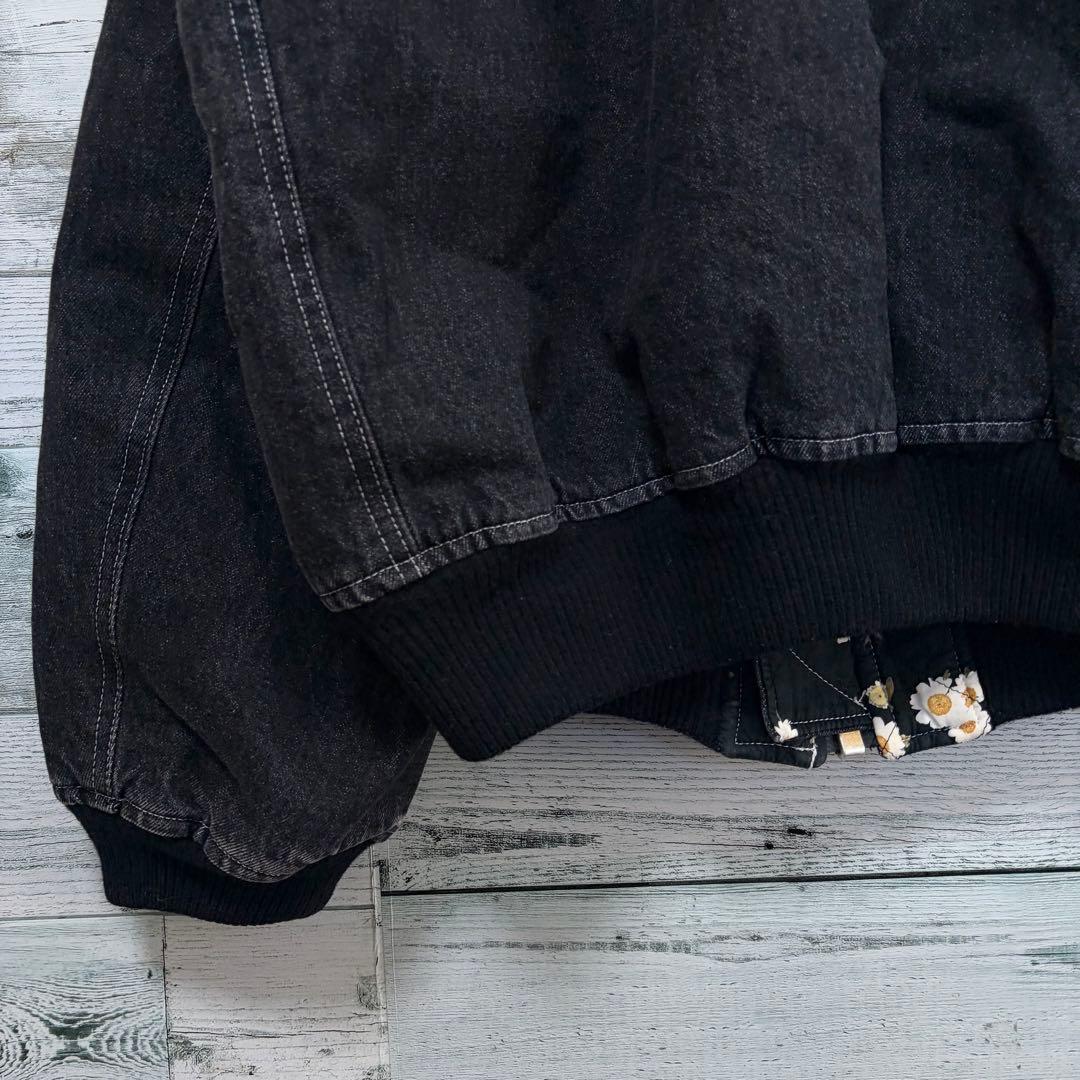 ☆希少☆ピンクハウス　MA-1中綿ジャケットブルゾン　バッグプリント　デニム