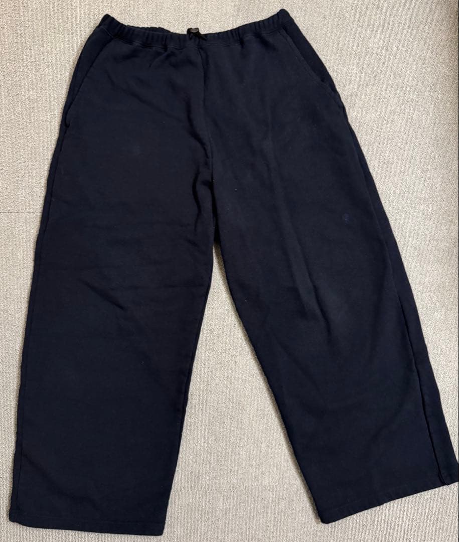 nante COTTON SWEAT WIDE PANTS NAVY Sサイズ