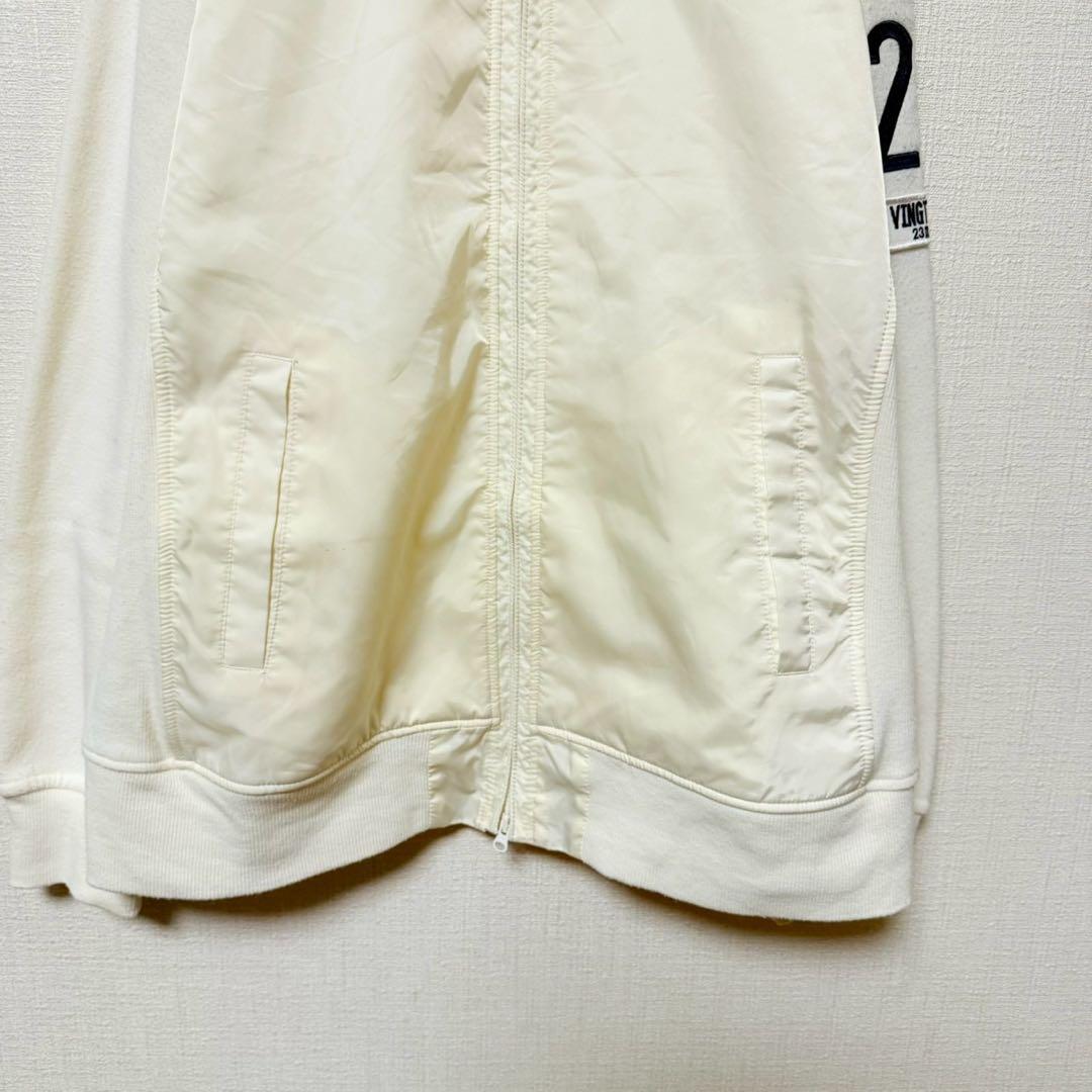 23区 ゴルフ　パーカー　ジッパー　ロゴ　オンワード樫山　ホワイト【Ⅲ】