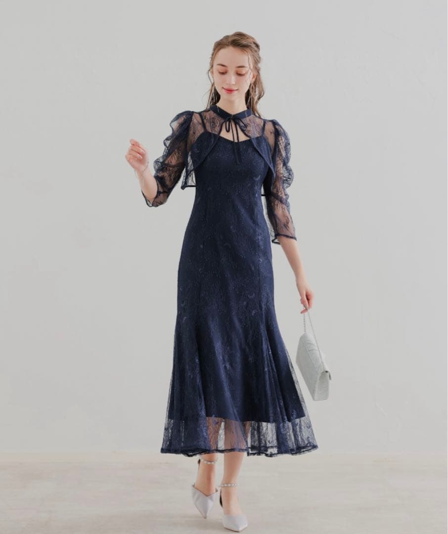 【美品】Dorry doll ドリードール　ボレロレイヤーレースドレス　結婚式