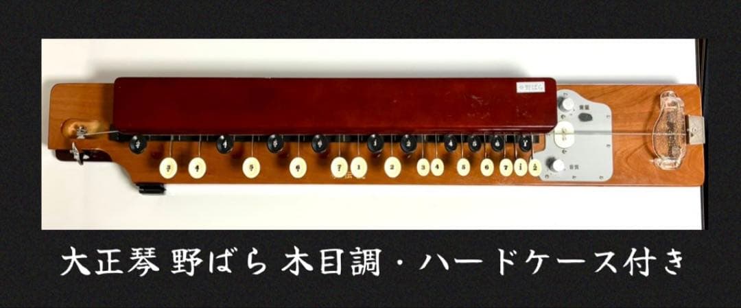 琴伝流 大正琴 野ばら 木目調 ハードケース付き