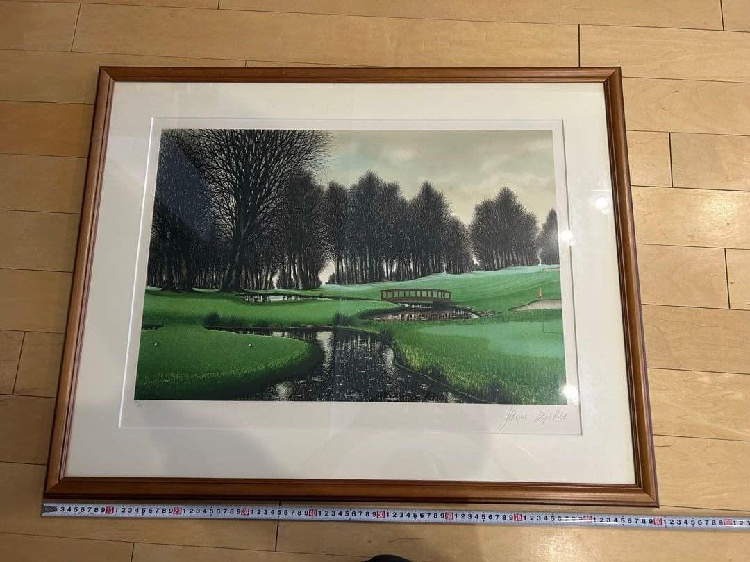 【真作】ジャック・デペルト「ゴルフ場」リトグラフ 直筆サイン入 150部限定