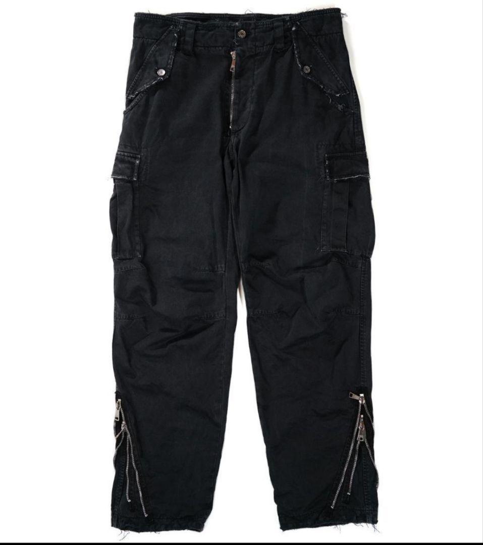 イタリア製 00s DOLCE & GABBANA ダブルジップ カーゴパンツ