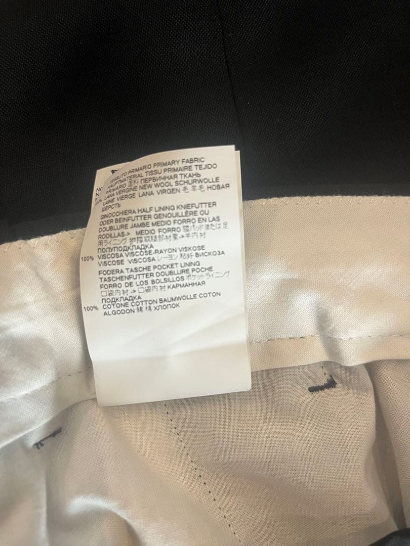 マルジェラ ノーカラージャケット セットアップ　黒　48