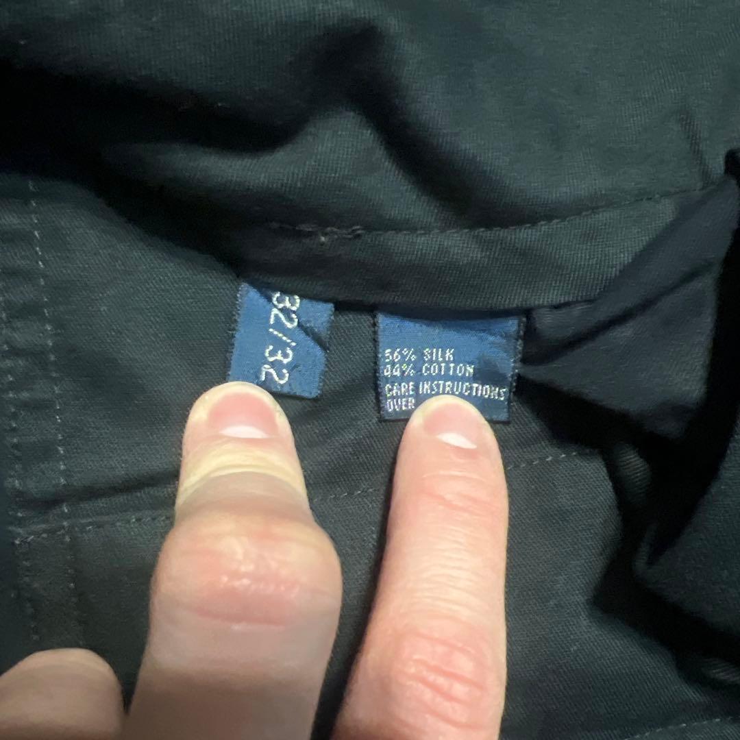 Ralph Lauren ブラック　ポロチノ シルク混　90s スペシャル　黒