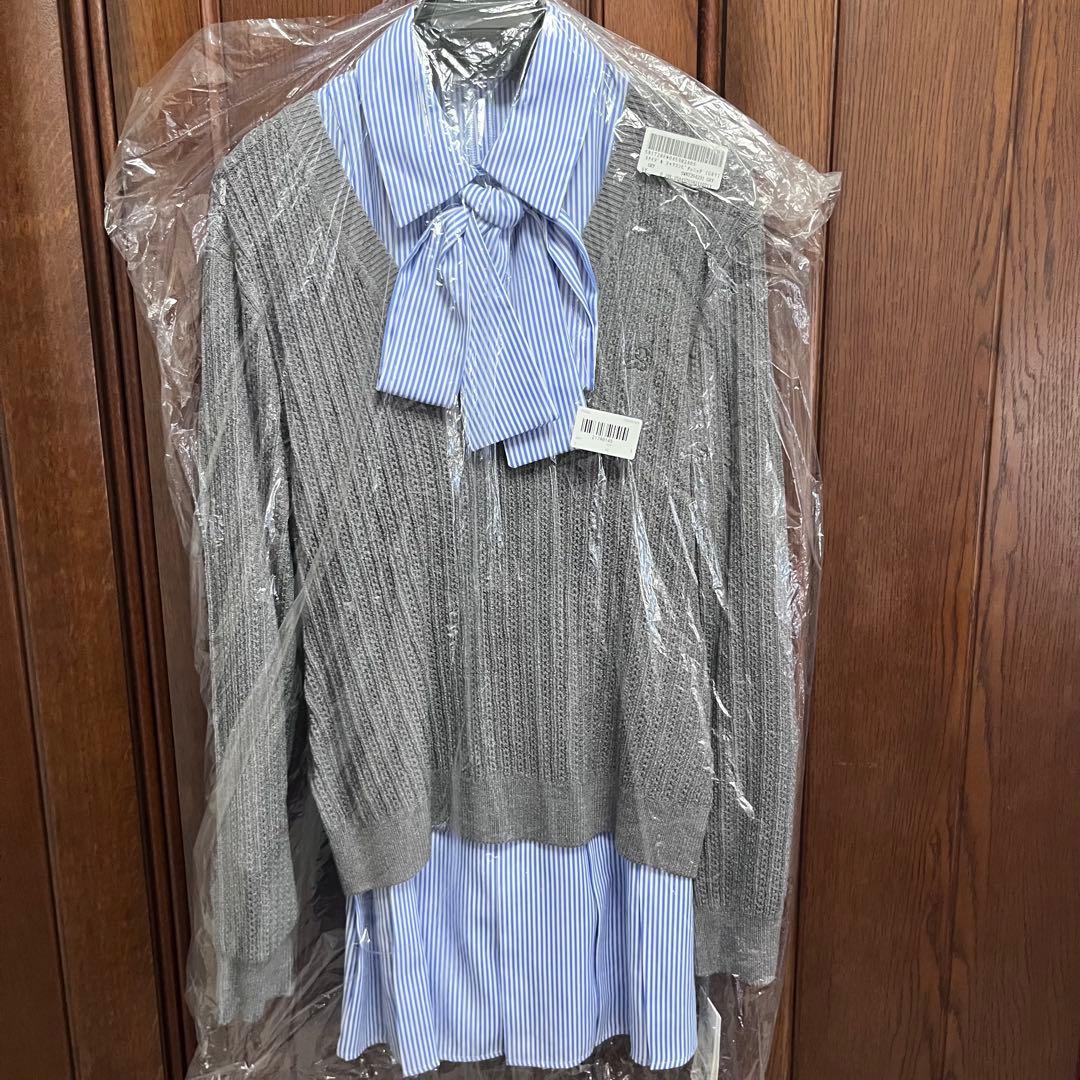 【3連休限定価格】SNIDEL シャツコンビチュニック GRY 0サイズ