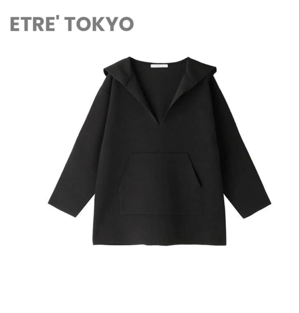 ETRE' TOKYOエトレトウキョウ　ウールフーディーニットプルオーバー