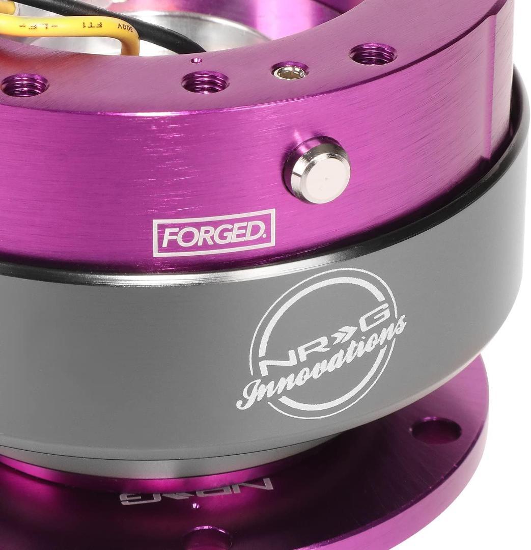 NRG ステアリングホイール パープル チタンリング SRK-200PP