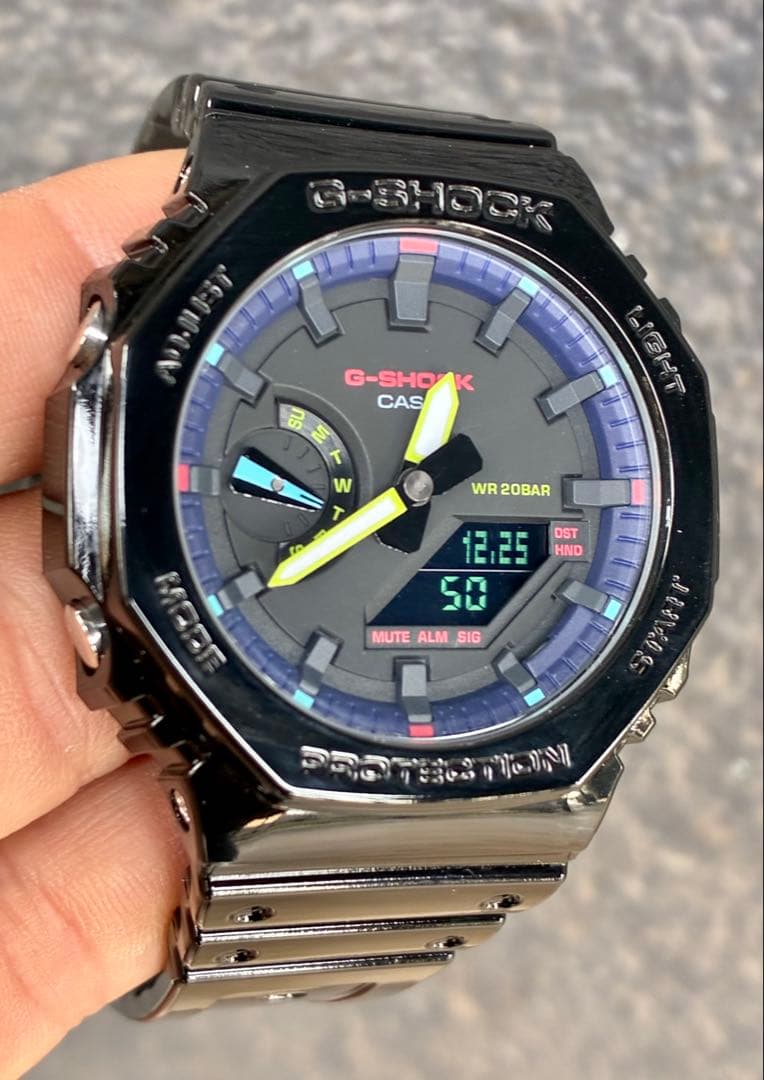 新品未使用　G-SHOCK CASIO GA-2100RGB-1A腕時計　逆輸入
