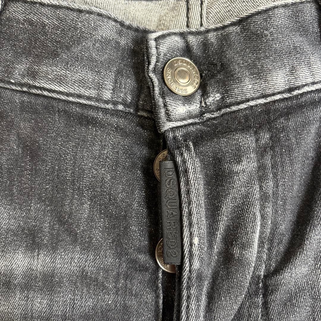 DSQUARED2 ブラック デニムパンツ スリムフィット