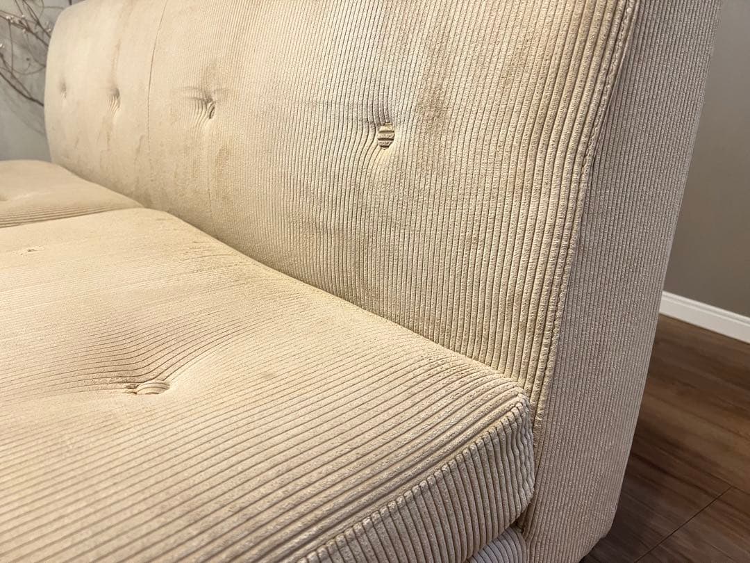 クラッシュゲート コーデュロイソファ チーク お値下げ交渉可