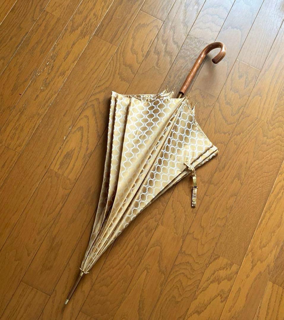 CELINE セリーヌ 雨傘 マカダム総柄ゴールド