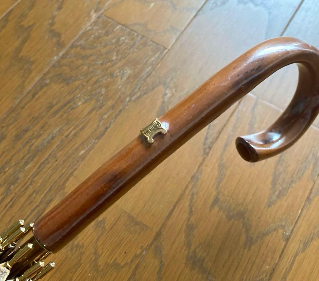 CELINE セリーヌ 雨傘 マカダム総柄ゴールド