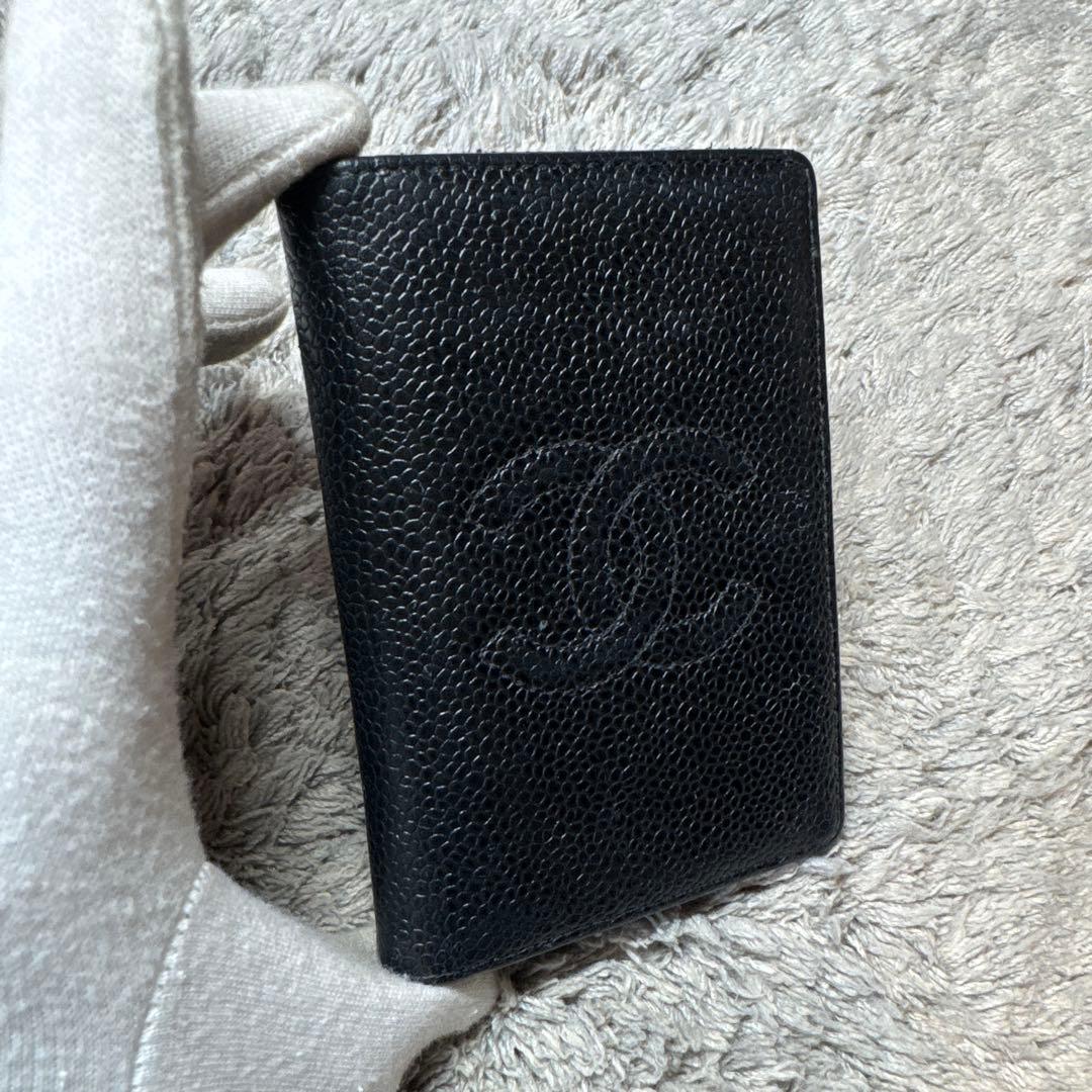 CHANEL シャネル 名刺入れ カードケース ココマーク キャビアスキン