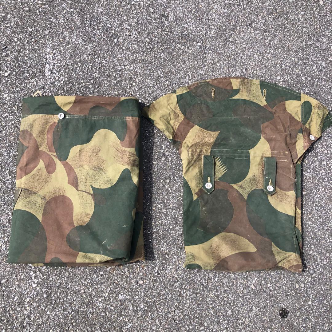 希少 ベルギー軍 ブラッシュストロークカモ パップテント 軍幕 シェルターハーフ